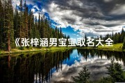 《张梓涵男宝宝取名大全：寓意美好，智慧成长》