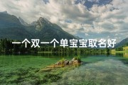 一个双一个单宝宝取名好吗;双喜临门：单宝双宝，幸福满溢