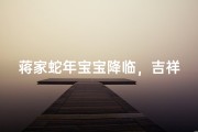 蒋家蛇年宝宝降临，吉祥名字闪耀新生