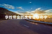 李姓带金的虎宝宝取名字、《李金虎：虎气冲天，金光熠熠的宝宝名字》