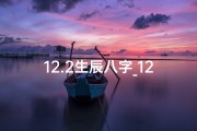 12.2生辰八字_12月的生辰八字
