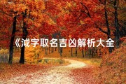 《泧字取名吉凶解析大全：探寻名字背后的寓意与运势》
