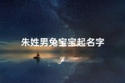 朱姓男兔宝宝起名字