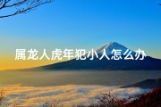 属龙人虎年犯小人怎么办