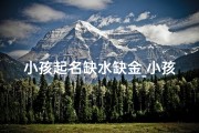 小孩起名缺水缺金_小孩起名缺水缺金怎么取名