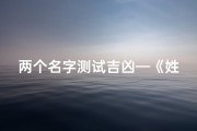 两个名字测试吉凶—《姓名吉凶大揭秘：两字测试，命运解码》