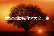 猴宝宝取名用字大全，生肖属猴的宝宝起名宜用字推荐