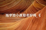 旭字给小孩取名好吗_《旭日，为宝宝取名，寓意光明未来》