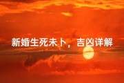 新婚生死未卜，吉凶详解揭秘