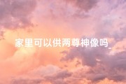 家里可以供两尊神像吗_家中摆放双财神风水宜忌解析