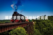 莆田求签寺庙地址查询表—莆田哪里寺庙求签比较灵