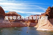 宝宝取名有成寓意的名字、《宝宝取名巧寓意，成就美好未来新篇章》