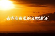 去寺庙参观的文案短句(探寻禅意，寺庙之旅，心灵净化之旅)