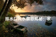 排水口风水禁忌揭秘：家居布局慎防风水问题
