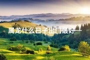 属龙什么日子出门最好—属龙的哪天出行比较好