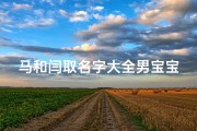 马和闫取名字大全男宝宝(闫姓名字大全)