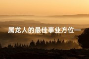 属龙人的最佳事业方位—属龙的人适合什么工作