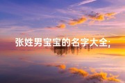 张姓男宝宝的名字大全;张姓男宝宝的名字大全四个字