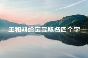 王和刘给宝宝取名四个字(《王刘携手，宝宝名字四字新篇》)