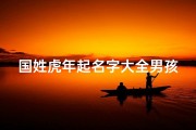 国姓虎年起名字大全男孩(100分的杨姓男孩名字虎宝宝)