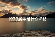 1979属羊是什么命格女—1979属羊是什么命格女人