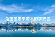 兔宝宝带草带木的字取名