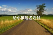 给小孩起名姓付