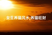 女生养猫风水;养猫旺财运？揭秘女孩风水秘籍
