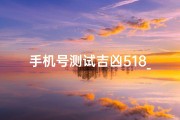 手机号测试吉凶518_手机号测试吉凶518：揭秘号码背后的运势秘密