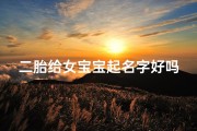 二胎给女宝宝起名字好吗(出生八字起名之二胎宝宝取名)