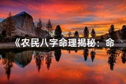 《农民八字命理揭秘：命运之谜尽在其中》