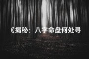 《揭秘：八字命盘何处寻，精准解读就在这里》