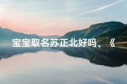 宝宝取名苏正北好吗、《宝宝取名苏正北：寓意深远，寓意美好》