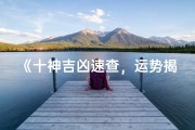 《十神吉凶速查，运势揭秘神器》
