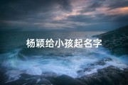 杨颖给小孩起名字