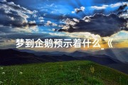 梦到企鹅预示着什么_《梦见企鹅：吉凶预兆揭秘》