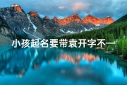 小孩起名要带袁开字不—袁字开头取名