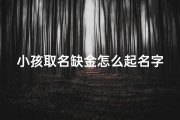 小孩取名缺金怎么起名字