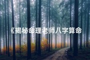 《揭秘命理老师八字算命秘法》
