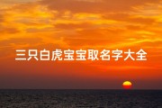 三只白虎宝宝取名字大全(巴哥犬的名字大全 )