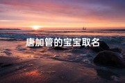 唐加管的宝宝取名