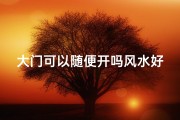 大门可以随便开吗风水好吗