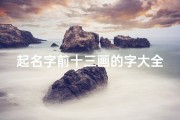 起名字前十三画的字大全(十三画的字给女孩取名字)