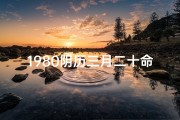 1980阴历三月二十命格;《1980年三月二十命格：揭秘命运之谜》
