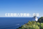 《王阳明八字揭秘：命运与智慧的奥秘》