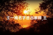 王一楠名字吉凶解释_王一楠名字吉凶揭秘：运势解析与人生启示