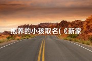 抱养的小孩取名(《新家新爱：抱养孩童的温馨命名之旅》)