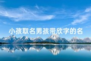 小孩取名男孩带欣字的名字好吗_《欣悦童趣：盘点寓意美好的男孩名字精选》