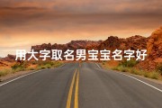 用大字取名男宝宝名字好吗