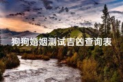 狗狗婚姻测试吉凶查询表最新,《狗狗婚姻吉凶一测便知，幸福指数大揭秘》